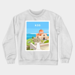 Kos, Greece - Greek Island Church Crewneck Sweatshirt